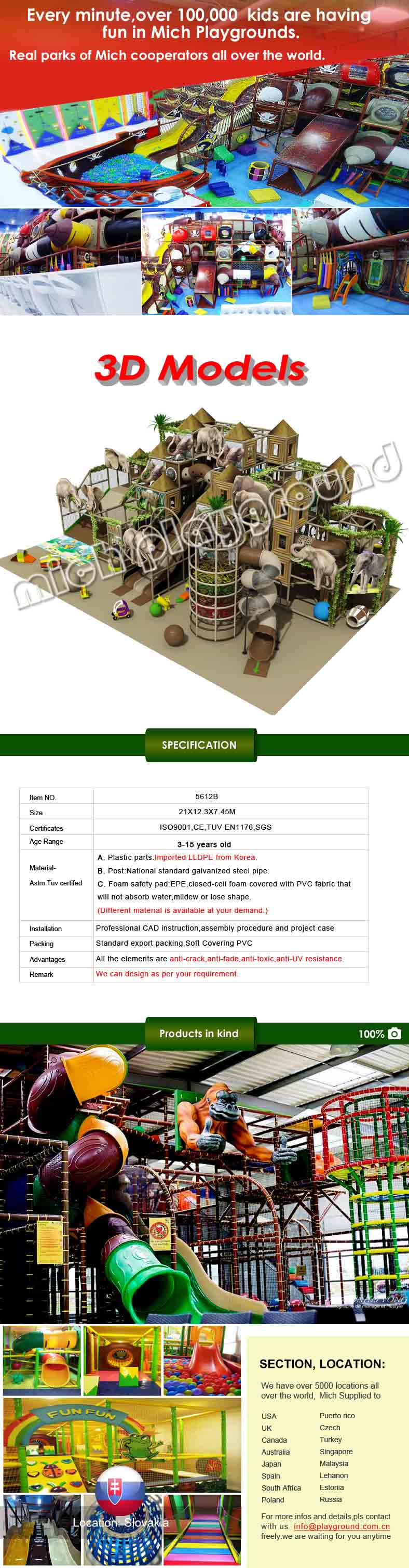 Daycare Children Indoor Preschool Playground Equipment