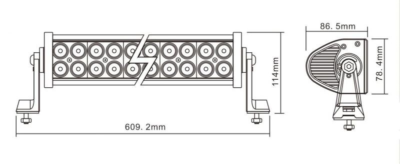 Super Bright 10-30V 120W LED Bar off Road 4X4 CREE LED Light Bar off-Road Truck