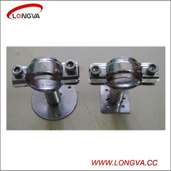 Stainless Steel Sanitary Round Pipe Hanger with Handle and Seat