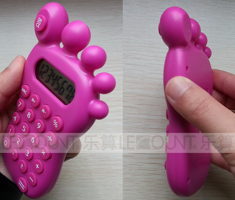 8 Digits Foot Shape Gift Calculator with Various Optional Colors (LC517)