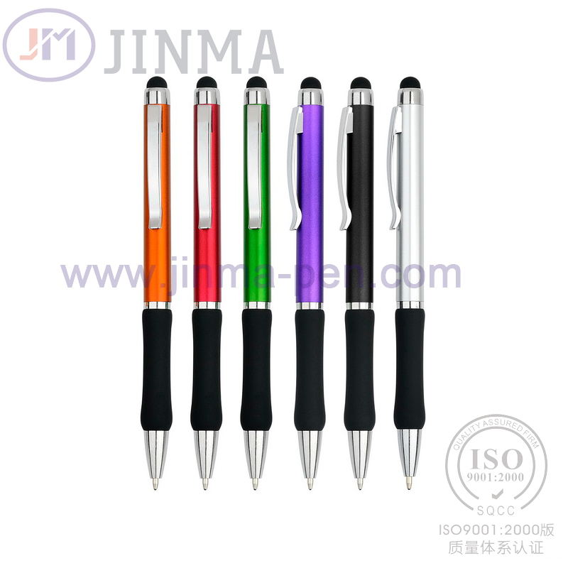 The Promotion Gifts Plastic Ball Pen Jm-6015 with One Stylus Touch