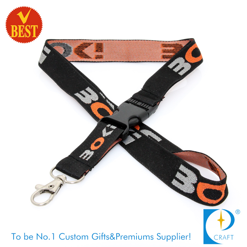 High Quality Competitive Price Newest Woven Lanyards with Buckle Release for Souvenir