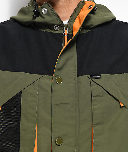 Olive Black Blaze Orange Winter Jacket