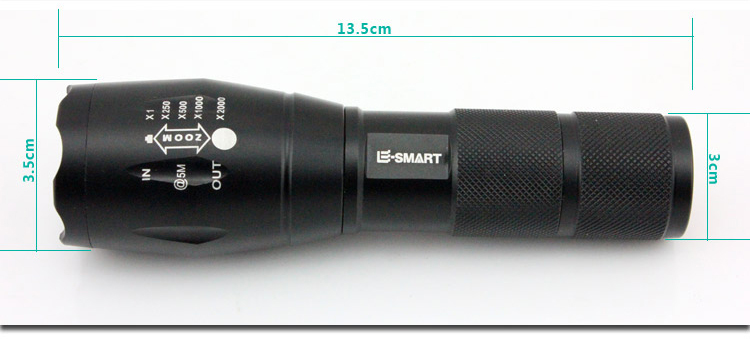 Zoom CREE T6 LED Flashlight