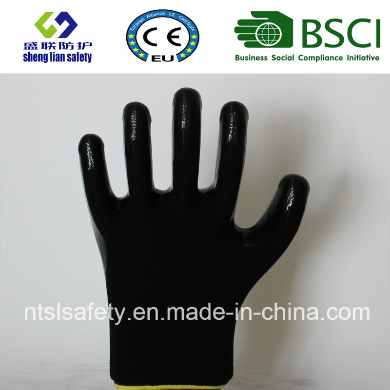 13G Polyester Shell with Nitrile Coated Work Gloves (SL-N111)