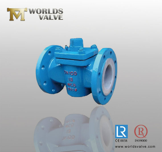 PFA Lined Teflon Plug Valve with Handwheel