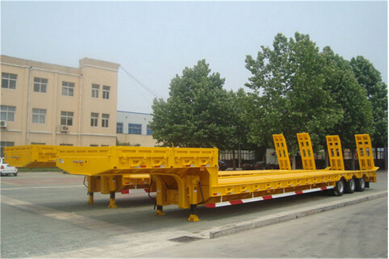 High Quality 3 Axles 80 Tons Low-Bed Semi Trailer for Sale