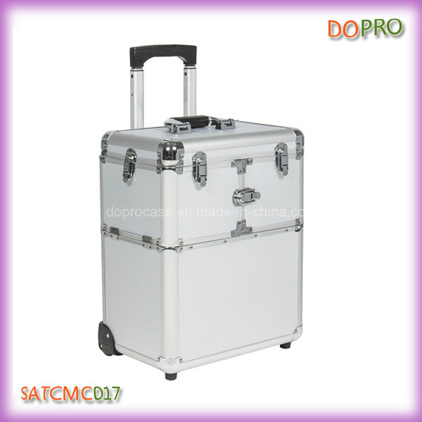 Large Beauty Cases Black Professional Makeup Trolley Case (SATCMC017)