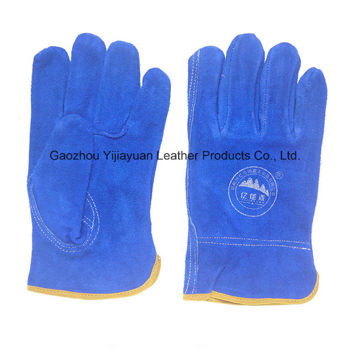 Ab Grade Cow Split Leather Safety Working Drivers Gloves for Driving