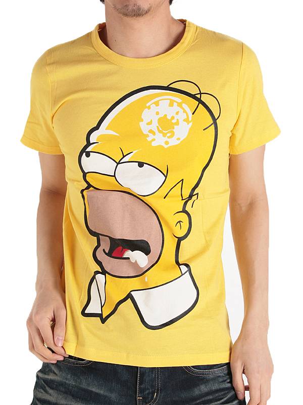 Cool Cartoon Design Printing Men's Wholesale Cotton T Shirt