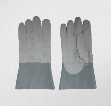 Grey Cow Split Leather Palm Welding Work Glove