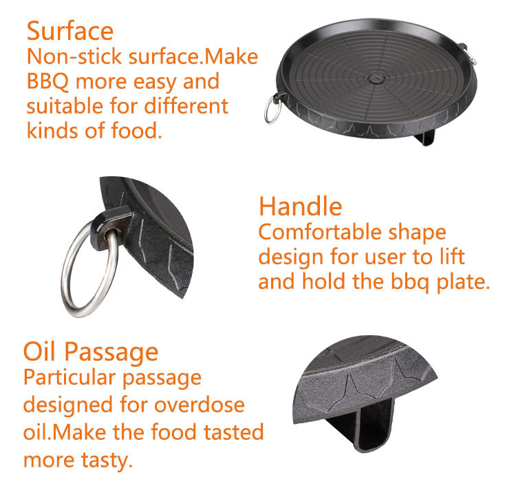 Non- Stick Healthy Cooking Stove Top BBQ Plate