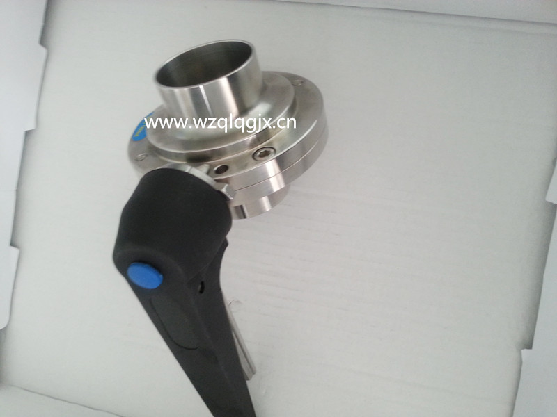 Hygienic Stainless Steel Butterfly Valve Welded Manual Valve