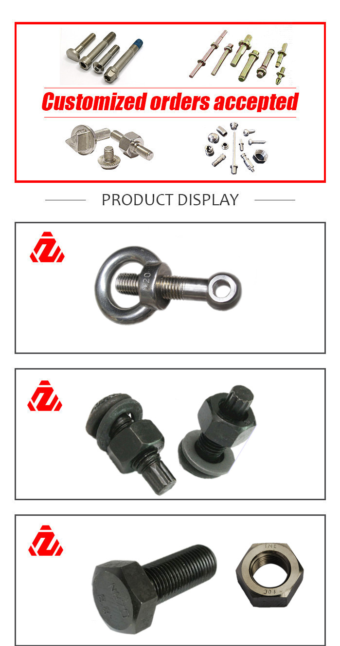 China Factory Custom Wholesale Different Types of Bolts