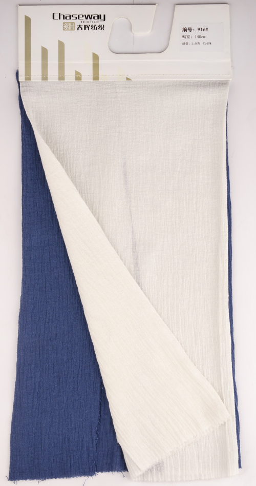 Crinkle 55%Linen 45%Cotton Fabric Linen/Cotton Blended Crepe Fabric