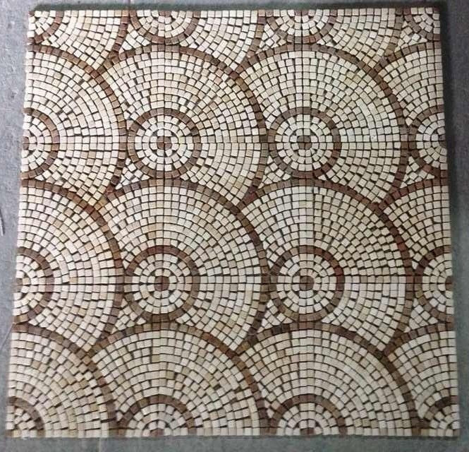 Round Pattern Marble Stone Mosaic Floor Tile (HSM136)