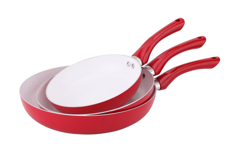 Kitchenware 3 PCS Aluminum Ceramic Coating Fry Cookware Set