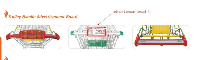 Supermarket Cart Advertising Front Board with Printing