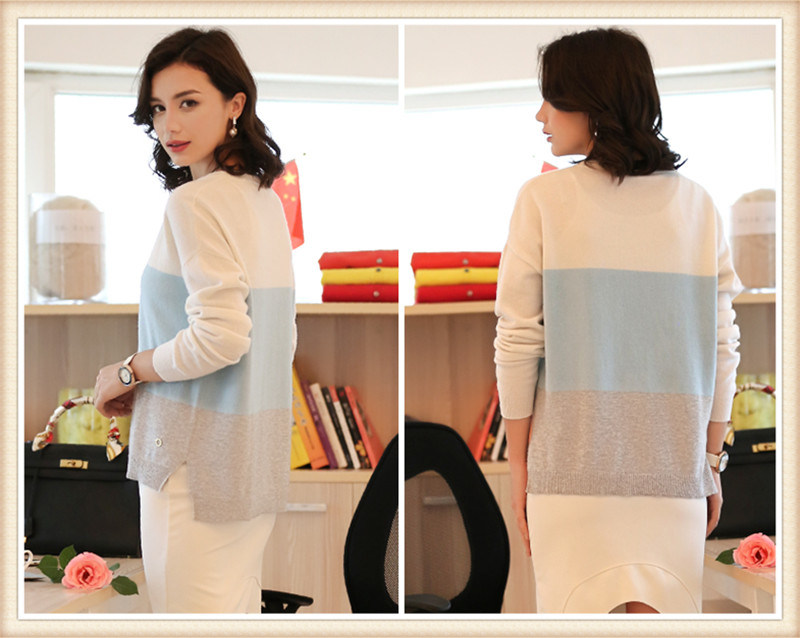 100% Mongolian Cashmere Women Long Sleeve Pullover Sweater