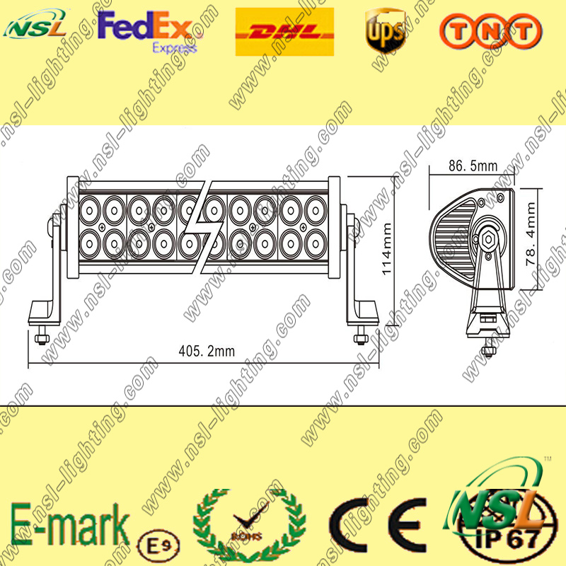 13inch High Quality EMC Protection LED Lighting Bar off Scania Truck