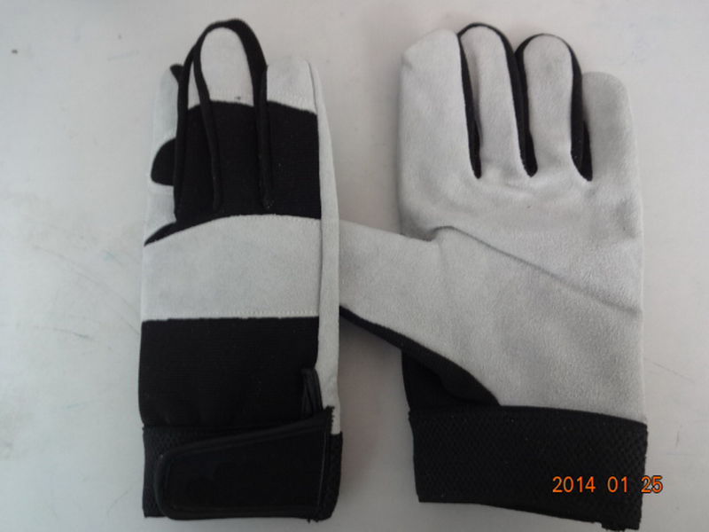 Glove-Mechanic Glove-Leather Glove-Leather Working Glove-Hand Protected-Cow Leather Glove