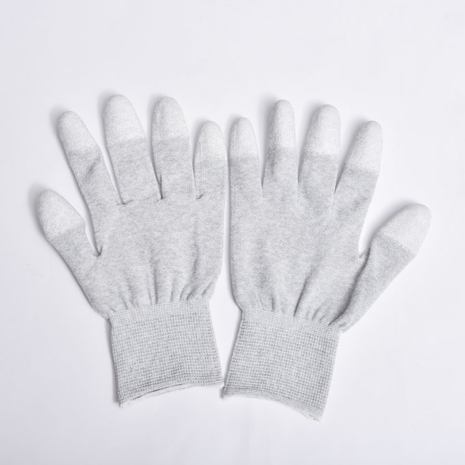 PU Coating on Palm and Fingers Nylon/Polyester Gloves