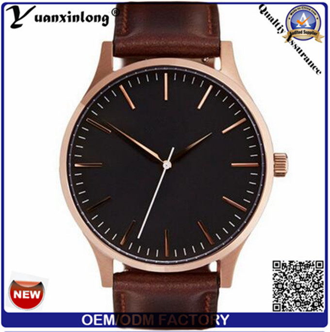 Yxl-379 Simple Design Military Watch Leather Strap Mvmt Quartz Vogue Trendy Wristwatch Mens Watches Wholesale