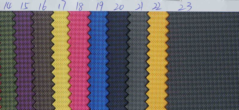 Polyester Grid Fabric PVC/PU Double Tone Fabric