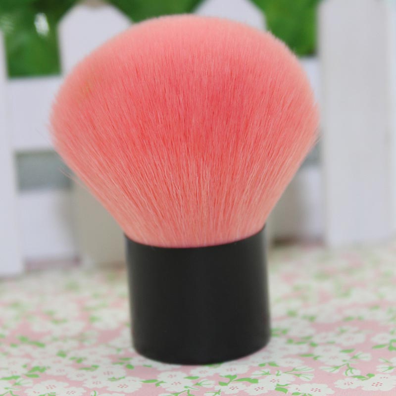 Single Aluminum Tube Pink Nylon Hair Brush Blush Brush Powder Brush