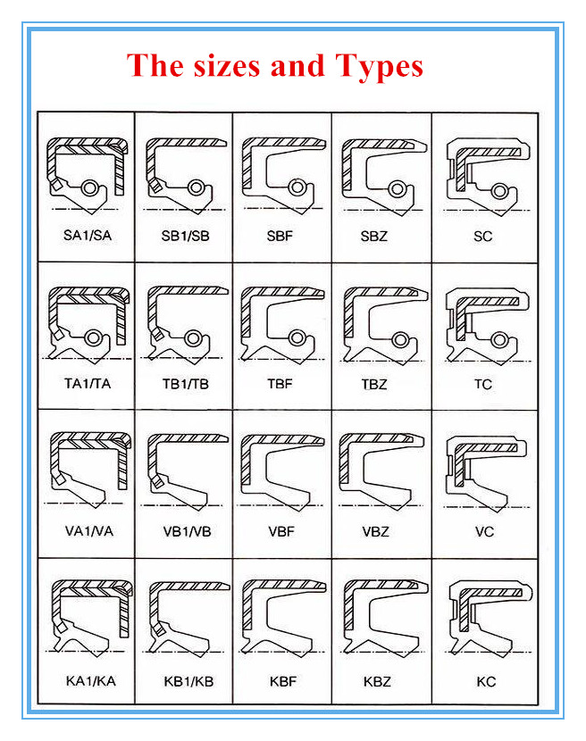 Accessories Oil Seals, NBR, FKM, Viton, Sc, Tc, Tb, DC