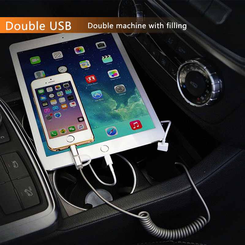 Charger Dual USB Adapter Socket Interface Car 2 Port USB Charger Socket for Toyota for iPhone for Xiaomi Car Phone Charger