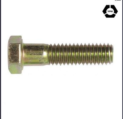 DIN601 Hex Head Bolts with Yellow Zinc