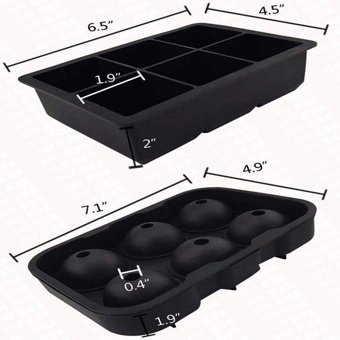 6 Hole Ice Hockey 6 Block Ice Cube Tray Suite