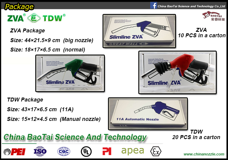 Zva Automatic Fuel Oil Dispenser Nozzle with Vapour Recouvery