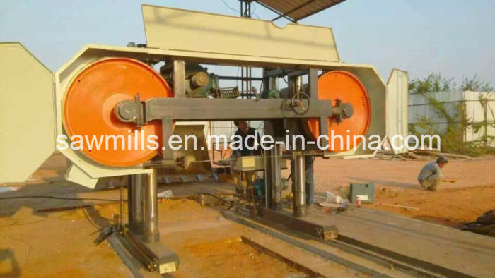 Wood Horizontal Band Saw Mill Timber Sawing Machine