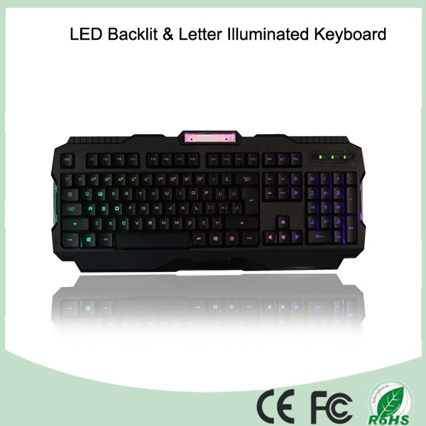 ABS Materials Brightness Adjustment LED Illuminated Gaming Keyboards (KB-1901EL-LB)