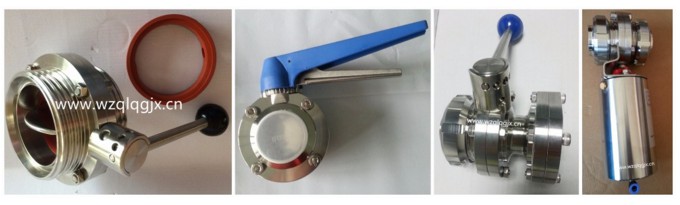 Sanitary Stainless Steel Threaded and Flange Manual Butterfly Valve