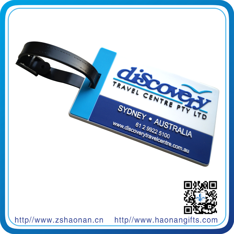 Custom PVC Logo Luggage Tag for Tourist