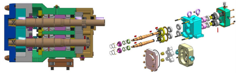 Horizontal Positive Displacement Rotary Lobe Pump, Chocolate Pump, Sugar Transfer Pump