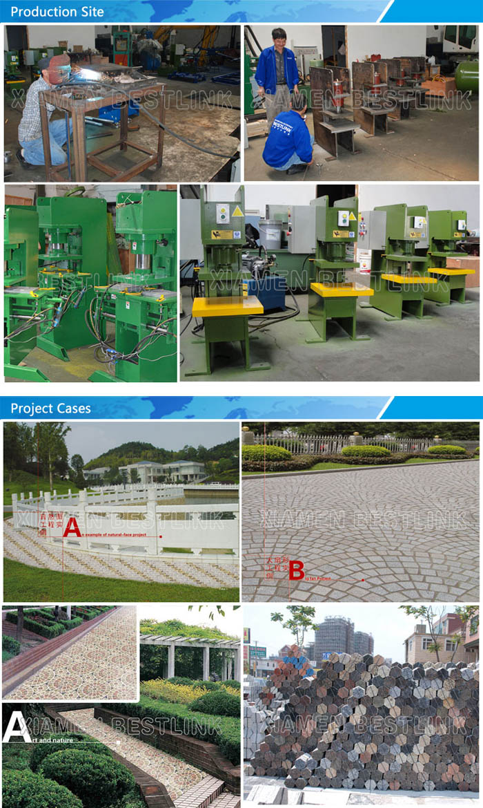 Hydraulic Granite Stone Pressing Cutting and Stamping Machine