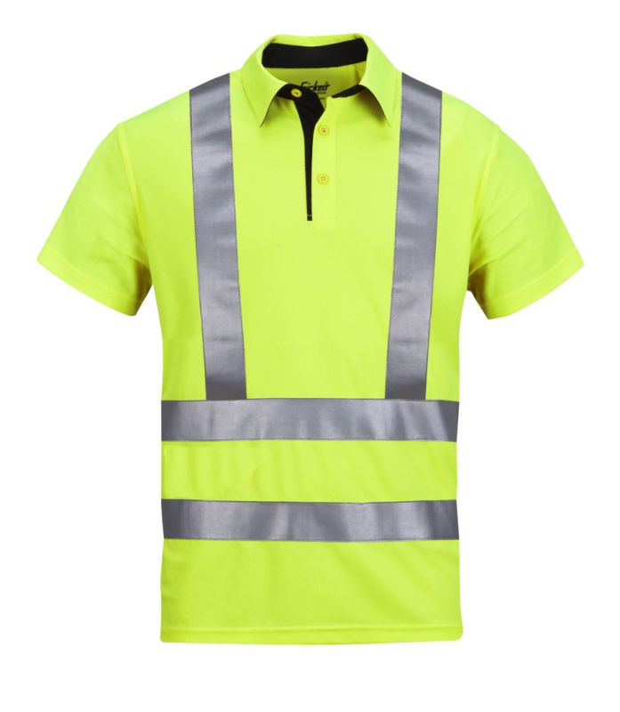 Men Short Sleeve Hi Vis Polo Work Shirt