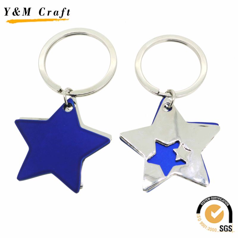 Personalized Round Metal Key Ring with Epoxy Sticker (Y02450)