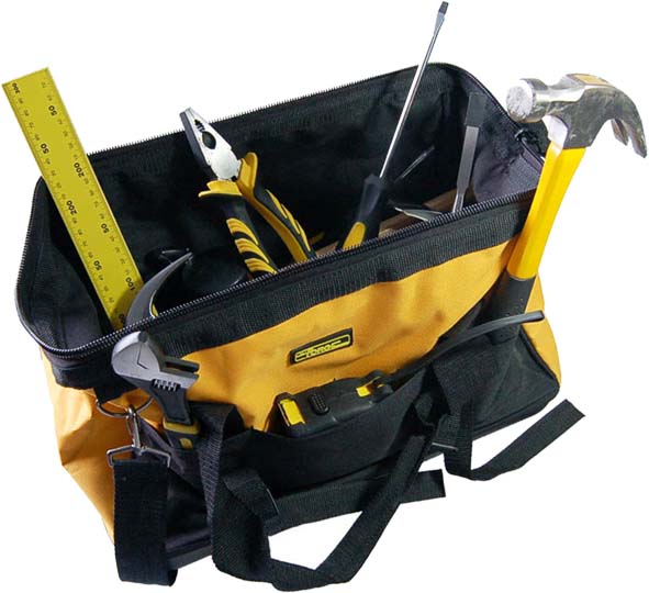 Tool Bag Fabric Reinforced-Base for Tool Storage Handtools