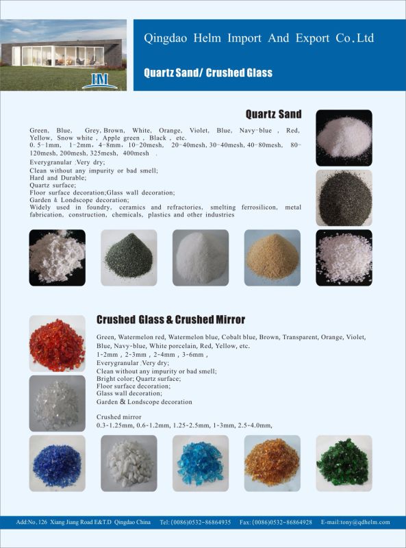 A010 Quartz Crystal, Quartz Sands for Granite/Marble