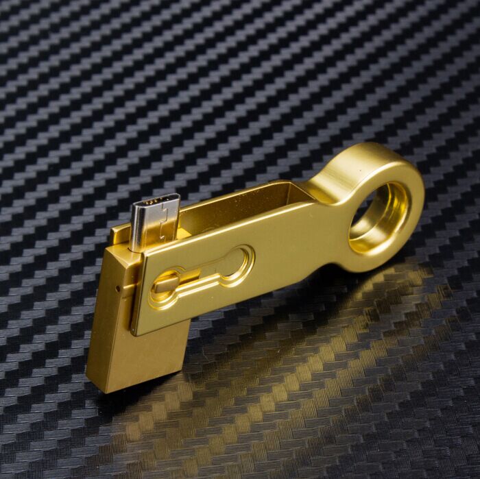 Golden and Silver OTG USB Flash Drive for Free Sample