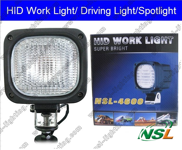 New 4 Inch 12V 35W/55W Aluminium Housing HID Xenon Work Light, HID Xenon Lamp, Flood/Spot Beam HID Driving Light (NSL-4600A)