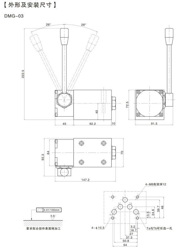 Dm Series Manually Operated Directional Valves (DMG-03)