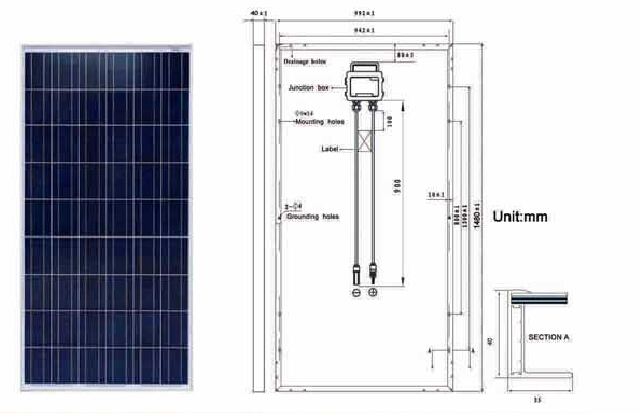 230W High Efficient Poly Solar Power Panel