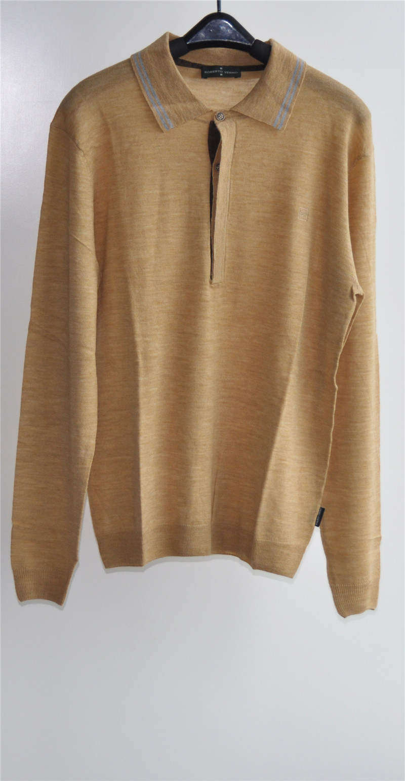 100%Wool Men Long Sleeve Knit Pullover Sweater