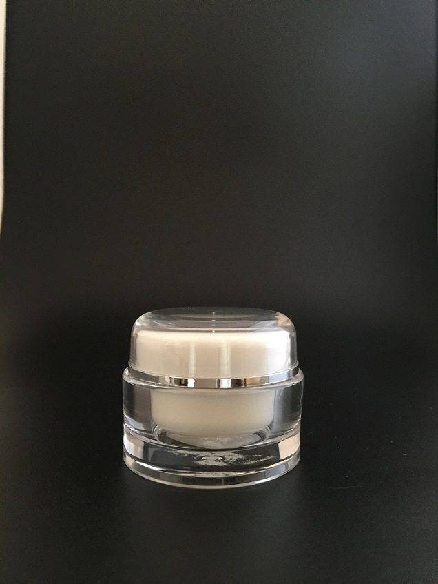 Round Acrylic Cream Bottles for Cosmetic Packaging